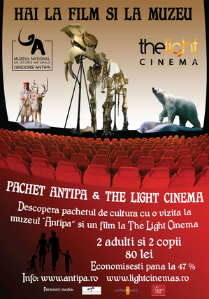 Vizită la Muzeul Antipa şi vizionare de film cu un pachet special