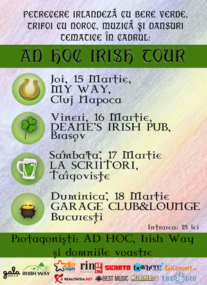 Ad Hoc Irish Tour. Oricine vrea sa fie irlandez de St. Patrick’s Day