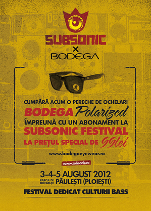 O pereche de ochelari Bodega gratis la fiecare abonament la Subsonic Festival