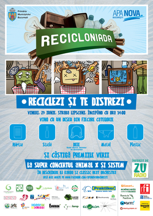 Recicloniada, pe 29 iunie – colează selectiv şi reciclează