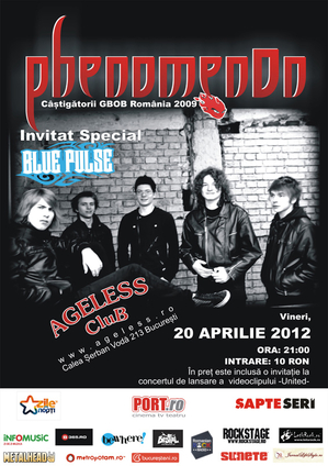 Concert PhenomenOn în Ageless Club, pe 20 aprilie