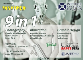 Inspired: 9 in 1 – expoziţie de grafică, fotografie şi ilustraţie la ICR