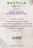 Atelier de pictat pe pânză la Librăria Bastilia