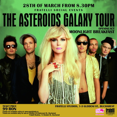 Concert The Asteroids Galaxy Tour în Fratelli Studios, pe 28 martie