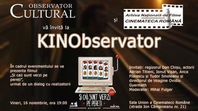 Filmul „Şi caii sunt verzi pe pereţi”, la al doilea eveniment KINObservator de la Cinema Union