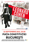 Leonard Cohen concertează la Bucureşti pe 22 septembrie