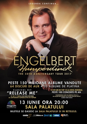 Engelbert Humperdinck, revine în România într-un concert aniversar. Titanul concertează pe 13 iunie la Sala Palatului. Bilete reduse timp de o lună