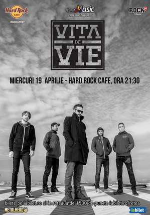 Concert Vita de Vie - Electric pe 19 aprilie la Hard Rock Cafe