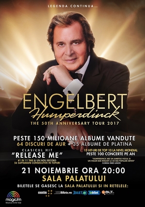 Concertul Engelbert Humperdinck se amana pentru toamna 21 noiembrie, ora 20:00, Sala Palatului