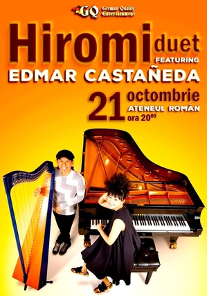 Hiromi și Edmar Castaneda. Primul concert dedicat pianului si harpei, deopotriva