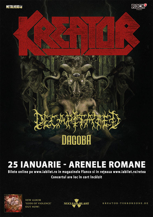 Kreator, Decapitated și Dagoba cântă la București