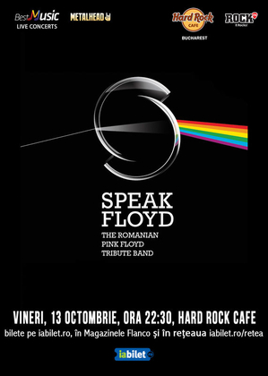 Concert Tribut Pink Floyd cu Speak Floyd la Hard Rock Cafe din București