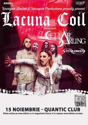 A mai rămas doar o săptămână până la concertul Lacuna Coil și Cellar Darling