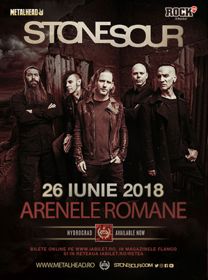 Biletele disponibile la concertul Stone Sour de la Bucuresti