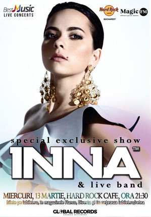 INNA - special exclusive show in Hard Rock Cafe