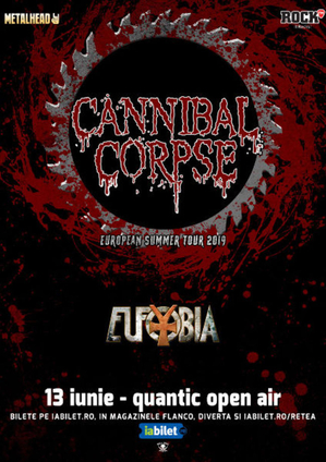 Concert Cannibal Corpse pe 13 Iunie in Quantic din Bucuresti