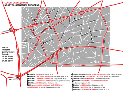 Noaptea Literaturii Europene - PROGRAM