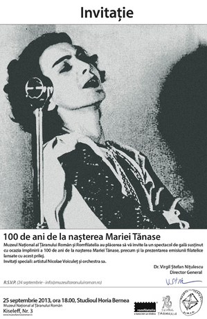 100 de ani de la naşterea Mariei Tănase