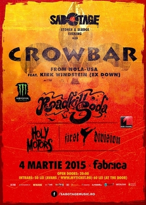 CONCURS: Câștigă o invitație dublă la concertul Crowbar - CONCURS ÎNCHEIAT